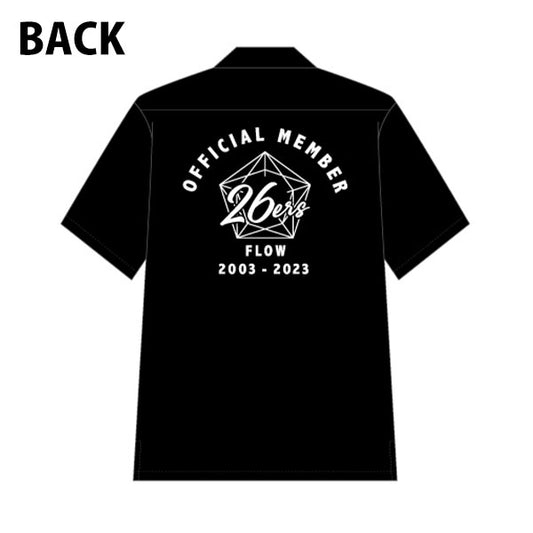 #32-FLOW OFFICIAL MEMBER「26ers」グッズ2023 ボウリングシャツ/ブラック