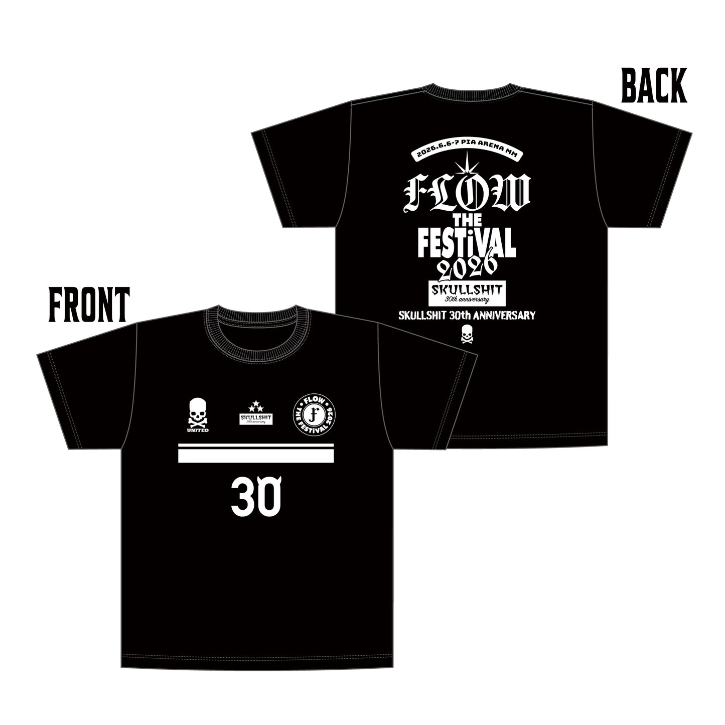 #11-Tシャツ／FLOW×SKULLSHIT コラボ